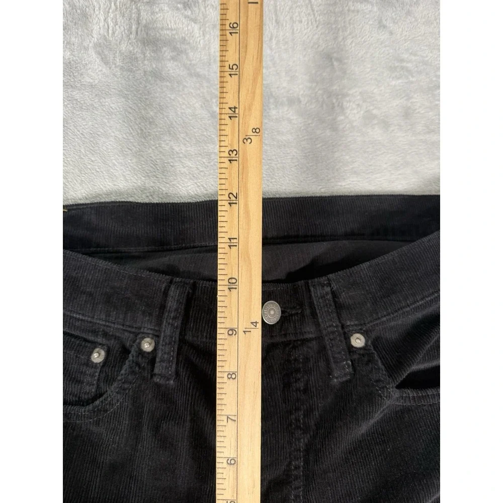 Levis 514 Pants Men's 34x32 Black Corduroy Straight Fit